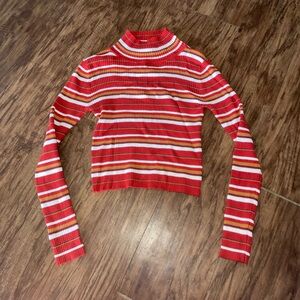 red striped turtle neck